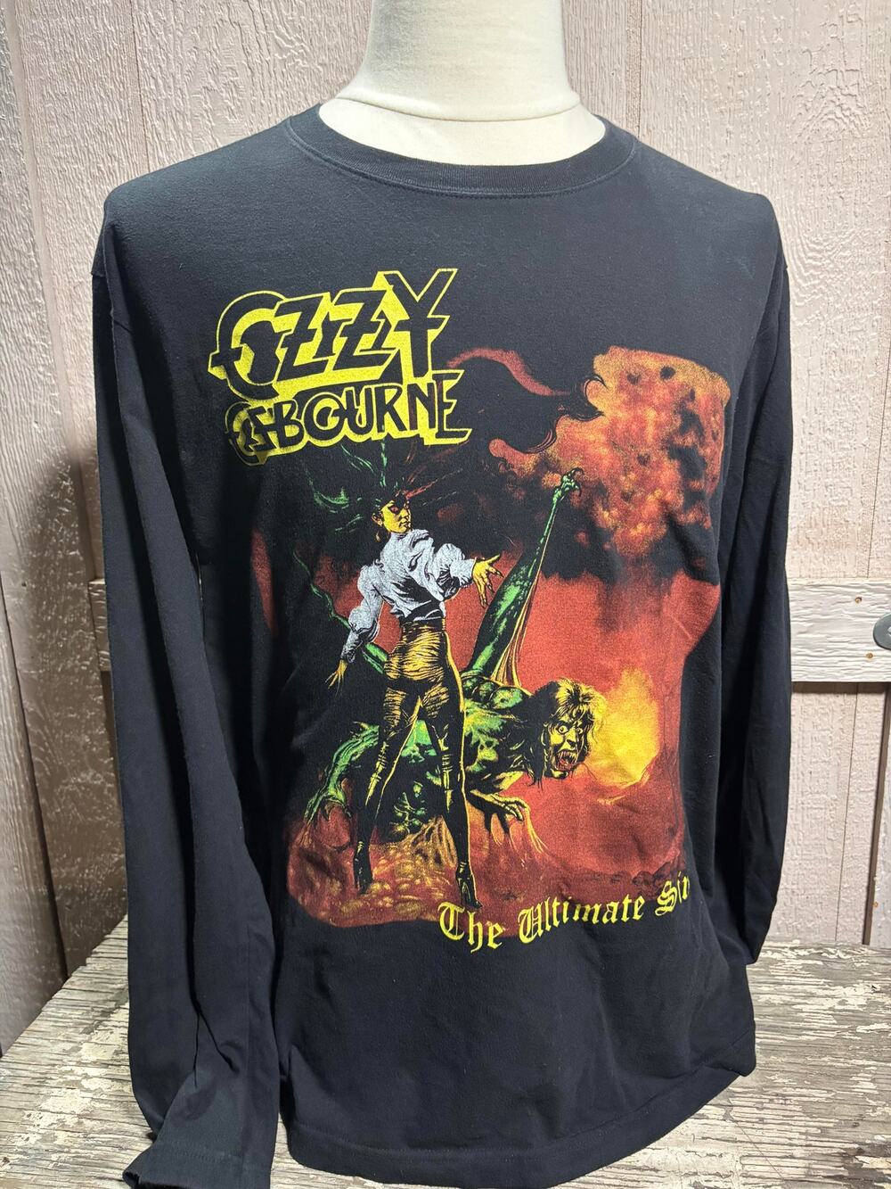 Ozzy Osbourne Black Long SleeveT-Shirt Size XL Official Tee NEW